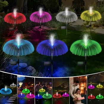 Светодиодный солнечный светильник в виде медузы, водонепроницаемые лампы на солнечном свете, энергосберегающие атмосферные светильники для наружного декора сада и ландшафта