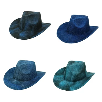 Взрослая ковбойская шляпа яркого цвета для женщины, ковбойская шляпа в стиле вестерн, модельное шоу, ковбойская шляпа для взрослой женщины, мужчины, выпускной вечер, вечеринка