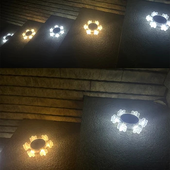 Солнечные садовые фонари Светодиодные декоративные лампы в виде снежинок рассчитаны на 8 часов IP65 Водонепроницаемый 600 мАч для Рождественского патио, дорожки, двора
