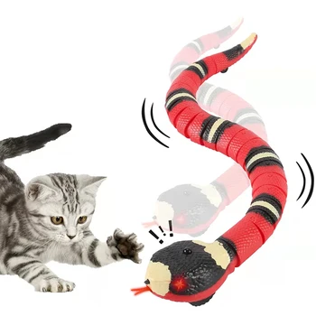 Умные сенсорные игрушки для кошек-змей, Автоматические игрушки для кошек, USB-зарядка, игрушки для котенков, Электрическая Интерактивная игрушка-Змей
