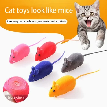5 Штук Предотвращающих скопление настоящих мышей Игрушка для кошек Безопасный материал Избавляющий от скуки Взаимодействие Озвучивание Игра Аксессуары для кошек