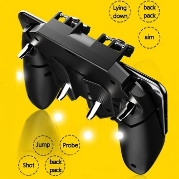 Pubg Джойстик-контроллер Кнопка запуска телефона Геймпад с шестью пальцами Мобильная игра для телефона Android Игровой коврик для мобильного телефона