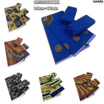 Восковая ткань Анкары 2023, Высококачественная ткань с африканским восковым принтом, 100% Хлопок, Мягкая ткань, Настоящее Африканское платье из настоящего воска Pagne