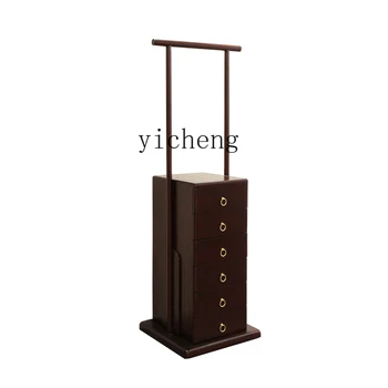 ZC Новый шкаф для хранения в китайском стиле, комод из массива дерева, современная минималистичная вешалка для одежды, Высокий комод