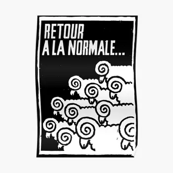 Retour A La Normale Париж, 68 мая, Плакат, настенная роспись, Забавная Домашняя живопись, декор для картин, современное украшение стен Без рамки