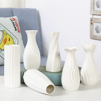 Современные керамические вазы для сухих цветов, маленькие и свежие, украшения из звездной водной культуры, Белая цветочная композиция для гостиной, Nordic H
