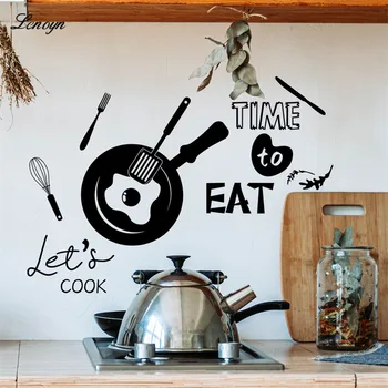 Наклейки Lenoyn на стену для кухни, наклейка на стену, Сладкая еда, художественное оформление, Обои для столовой, наклейки на стены из ПВХ/клей