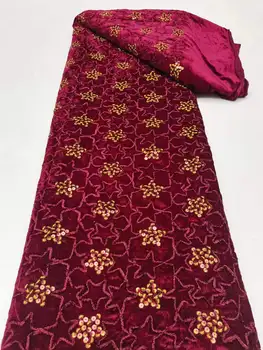 Нигерийская бархатная кружевная ткань Африканская хлопчатобумажная кружевная ткань 2023 г. Высококачественная Швейцарская вуалевая кружевная ткань для пошива свадебных платьев