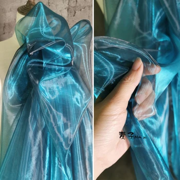 Ткань органза с градиентом водяного света Креативная одежда Дизайнерское платье Оптом Ткань для шитья своими руками