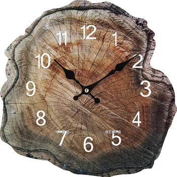 12-Дюймовые Кольцевые Настенные часы из акрила, старого дерева, Бесшумные Часы, простые креативные украшения для гостиной, коридора, Цифровые Часы