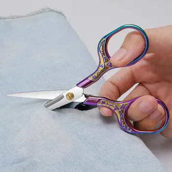 Винтажные ножницы из нержавеющей стали Резак для швейной ткани Ножницы для вышивания Портновские ножницы для ниток Инструменты для шитья