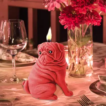 3D Форма для свечей для собак Силиконовая Форма для ароматических свечей для животных Жаропрочные Ароматические формы для самостоятельного изготовления Гибкая Форма для выпечки из пищевой смолы