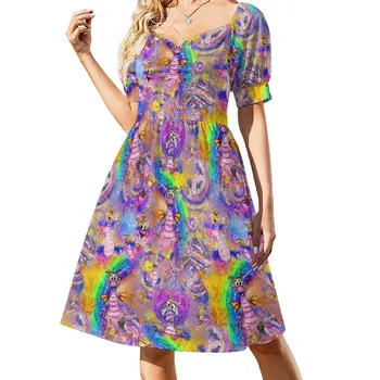 Figment Акварельное радужное платье женские модные платья женское платье с летней юбкой Женская одежда