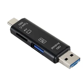 5 в 1 USB 3.0 Type C/ USB/ Micro USB SD TF Устройство чтения карт памяти Разъем Адаптера OTG Высокоскоростной Устройство чтения карт памяти