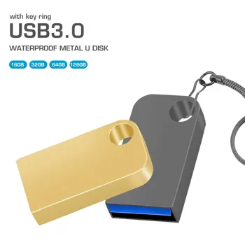Супер мини металлический USB флэш-накопитель 3.0 128 ГБ 64 ГБ 32 ГБ 16 ГБ флэш-накопитель портативная карта памяти Флешка для хранения флэш-диск в подарок 0