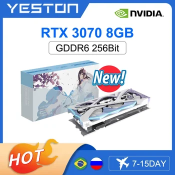 Видеокарта YESTON RTX3070 8GB 14Gbps 8 + 8 Pin 256bit GDDR6 GPU Видеокарта NVIDIA Gaming placa de video видеокарта Настольный ПК