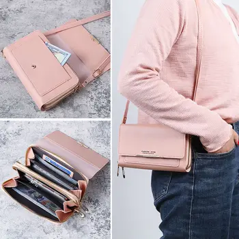 Модная сумка для мобильного телефона через плечо, двухслойный кошелек Zero, трендовая карта, мини-версия, маленькая сумка для тела