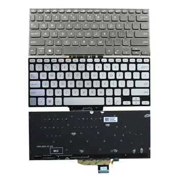Новая американская Черная/Серебристая Клавиатура с подсветкой для Asus VivoBook X430 S14 K430 A430 S4300F S4300U