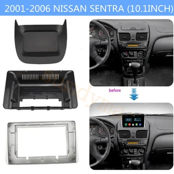 Пластиковая рамка для лицевой панели 2 Din, 10,1-дюймовое автомобильное радио DVD GPS Mp5 для Nissan Sentra 2001-2006, комплект для крепления на приборной панели