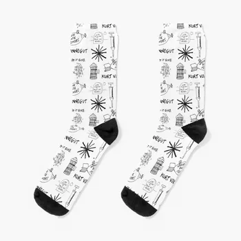 Ода Воннегуту - Носки с рисунком, компрессионные чулки для женщин, забавные прозрачные носки для мужчин