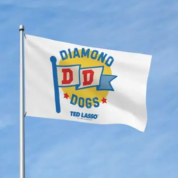 Футбольный флаг с Вымпелом Diamond Dogs, Защищающий от Выцветания Внутренний и Наружный Баннер, Лассо, Подвесное украшение из полиэстера