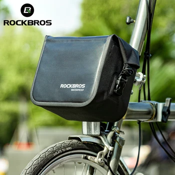 Официальная сумка ROCKBROS, сумка для велосипедной рамы, карман для передней трубки, наплечная сумка bmx, водонепроницаемая сумка на руль, Аксессуары для велосипеда