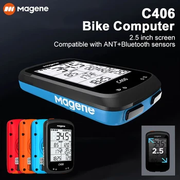 Велосипедный компьютер Magene C406 с Bluetooth, Велосипедный Спидометр с поддержкой GPS, отображение нескольких данных, Аксессуары для шоссейных MTB велосипедов