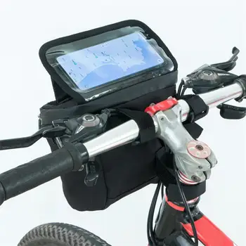 Сумка на руль велосипеда, держатель для телефона, водонепроницаемая сумка на руль велосипеда с держателем для телефона, Многофункциональное хранилище для наружного