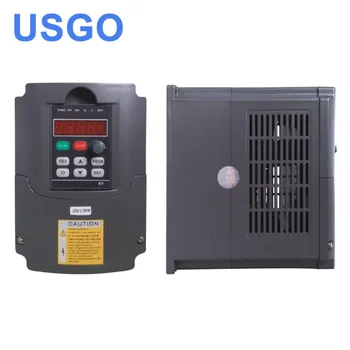 Частотно-регулируемый преобразователь USGO 0.75 кВт VFD 3 фазы 380 В для регулирования частоты вращения двигателя шпинделя с ЧПУ