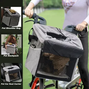 Складная сумка для домашних животных, сумка для держателя велосипеда, рюкзак для домашних животных, Велосипедная корзина, Портативная сумка для домашних животных