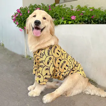 Одежда для собак Летняя одежда для больших собак из тонкой сетки с золотистой шерстью лабрадора Дышащая и удобная одежда для больших собак одежда для собак