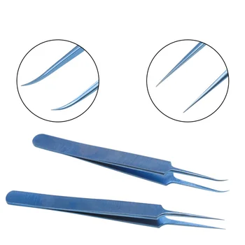 Два варианта щипцов для имплантации волос Прямые/изогнутые из титанового сплава
