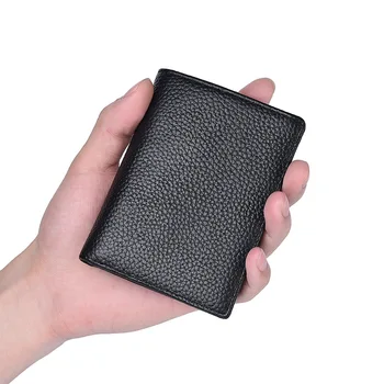 Мужской короткий кошелек из воловьей кожи DEABOLAR в стиле ретро, высококачественная многофункциональная сумка для удостоверения личности, кредитных водительских прав