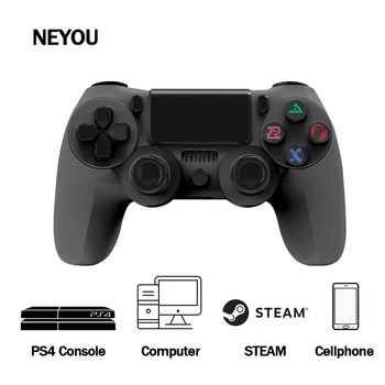 Черный Пульт дистанционного управления PS4 PC Gamer Беспроводной Bluetooth Двухмоторный Вибрационный Перезаряжаемый контроллер Геймпады для консоли PS3 PS4