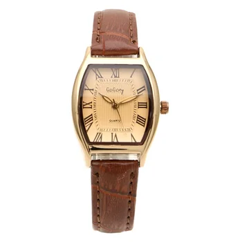 Женские часы в стиле ретро коричневого цвета, Маленькие женские наручные часы, Винтажный кожаный браслет, Водонепроницаемые женские часы Envío Бесплатно