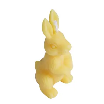 Милый Кролик Силиконовая форма для свечи Ароматерапевтическое Мыло Гипсовая форма из смолы Кролик Форма для литья Свечей Принадлежности для домашнего декора