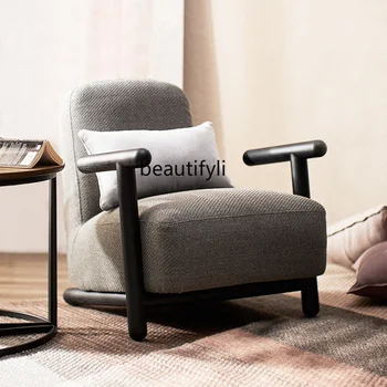 Твидовый стул-санки, Скандинавский Современный Минималистичный Стул для отдыха, Одноместный диван-кресло 1