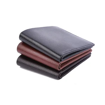 Мужской кошелек, сумка для денег, однотонный кожаный деловой кошелек большой емкости, модный деловой кошелек в стиле ретро, винтажный мужской кошелек walltes 2