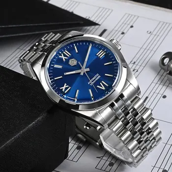Модные Деловые мужские наручные часы San Martin YN55, автоматические механические часы для дайверов, Сапфировое стекло, водонепроницаемость 10Bra, Спортивные часы Reloj 2