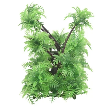 Искусственная кокосовая пальма высотой 4 шт высотой 3,9 дюйма для аквариума с рыбками зеленого цвета 2