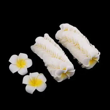 50шт Гавайской плюмерии, цветок из пенопласта для украшения вечеринки, заколка для волос 