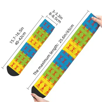 Берберский флаг, мужские носки для экипажа, унисекс, забавные носки для платья с 3D-печатью 2