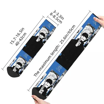 Забавный Сумасшедший Компрессионный Носок для Мужчин Gojo Hip Hop Vintage Jujutsu Kaisen Itadori Megumi Fushiguro Satoru Anime Boys Crew Sock 2