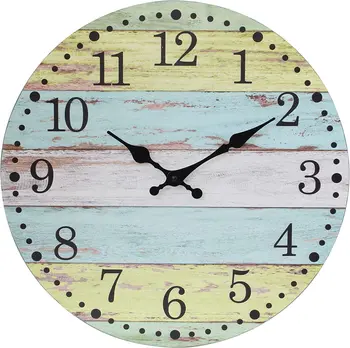 14-дюймовые минималистичные деревянные часы для гостиной, настенные Винтажные часы для дома / Часы из МДФ/украшение для гостиной Бесшумные Часы 3