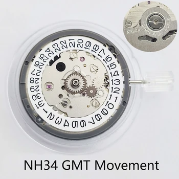 Корпус GMT Механизм NH34 Сапфировое стекло C3 Зеленые светящиеся часы GMT Циферблат из нержавеющей стали 316L S 4