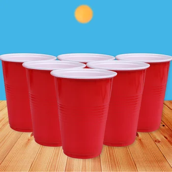 Барные Игровые чашки PP Bar Party -Pong Game Cups Забавные принадлежности для пивных игр (16 унций, 12 шт. темно-синих чашек, 12 шт. желтых -Pong) 5