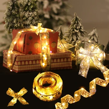 Лента Сказочный свет Рождественское украшение Рождественская Елка Украшения для дома 2023 Рождественские Гирлянды Navidad Natal Новый год 2024 5