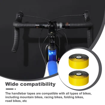 Упаковка для шоссейного велосипеда из 2 шт., нескользящий антивибрационный суперэластичный ремень для велосипедного руля, портативная амортизирующая лента белого цвета 5