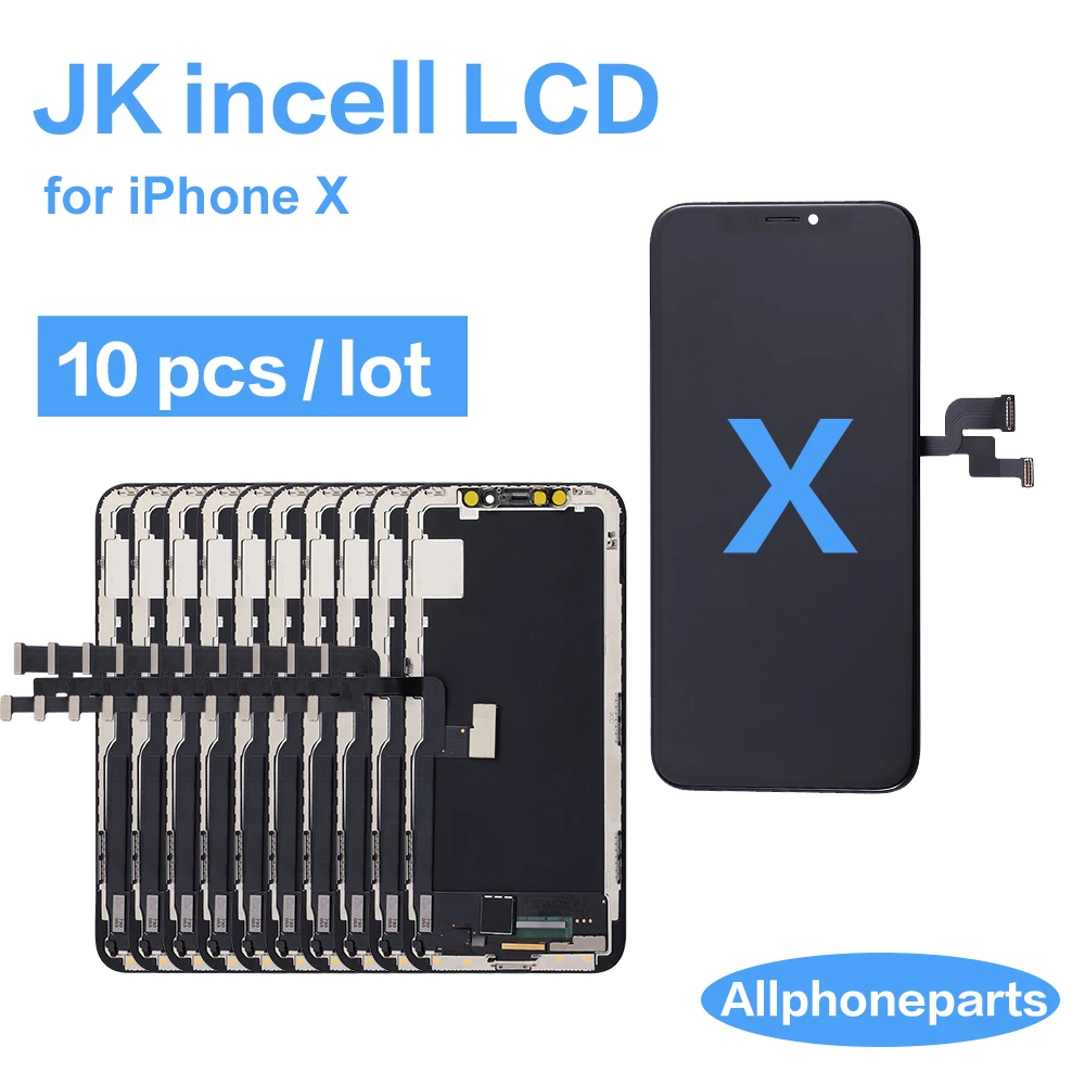 10 шт. ЖК-дисплей JK Incell для iPhone X с цифровым преобразователем в сборе, замена сенсорного экрана