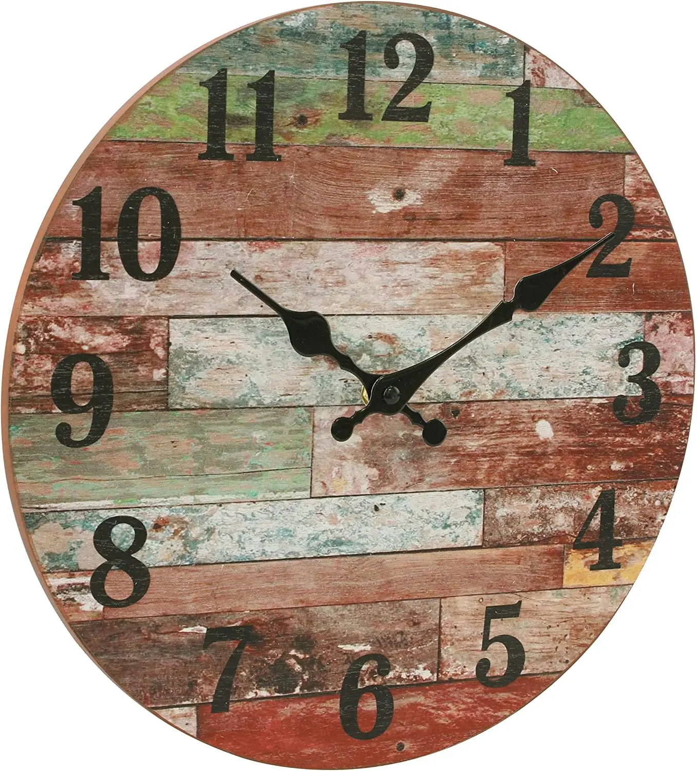 14-дюймовые минималистичные деревянные часы для гостиной, настенные Винтажные часы для дома / Часы из МДФ/украшение для гостиной Бесшумные Часы 2